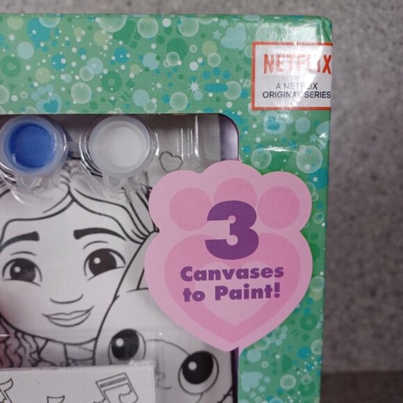 Paint Canvas Easel Paintbrush Set Gabby's Dollhouse Kids Fun Art Crafting Toy - Picture 4 of 7